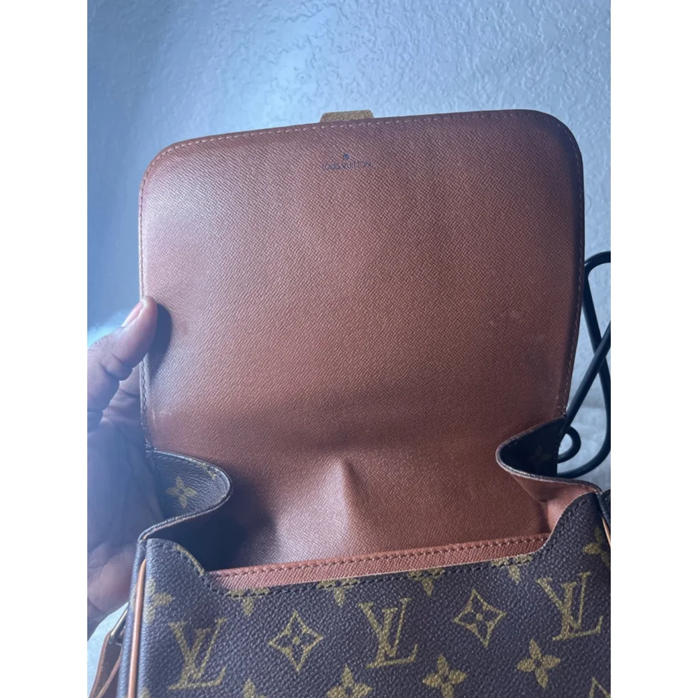LOUIS VUITTON Cartouchiere GM Shoulder Bag Monogram Leather Brown France M51252
